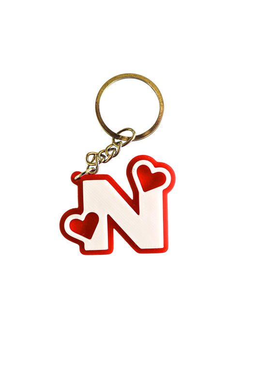 Couple's letter keyring