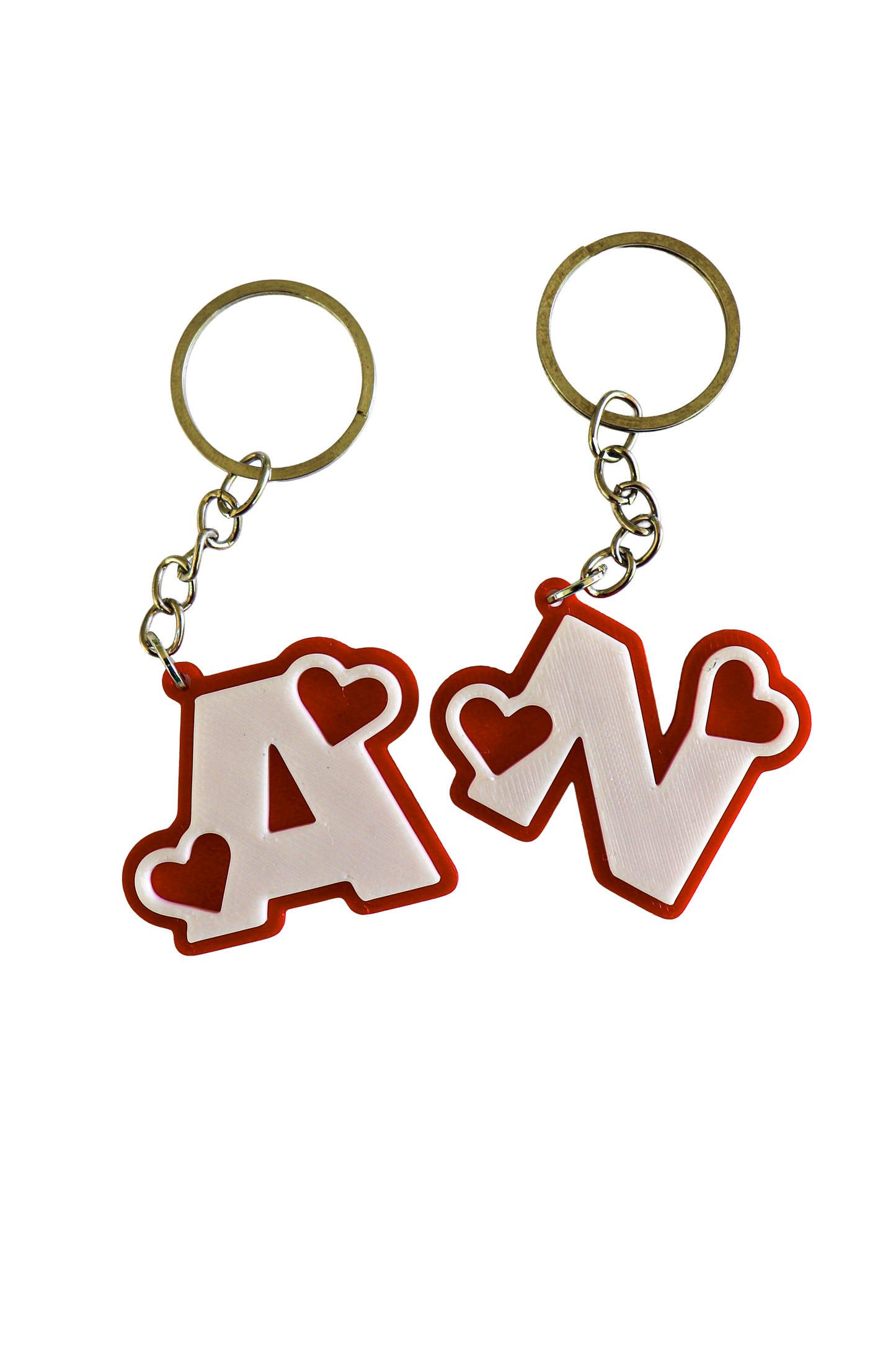 Couple's letter keyring
