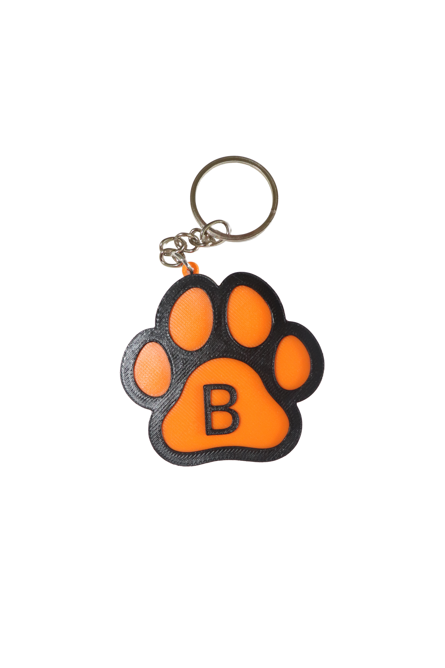 Paw keyring with letter